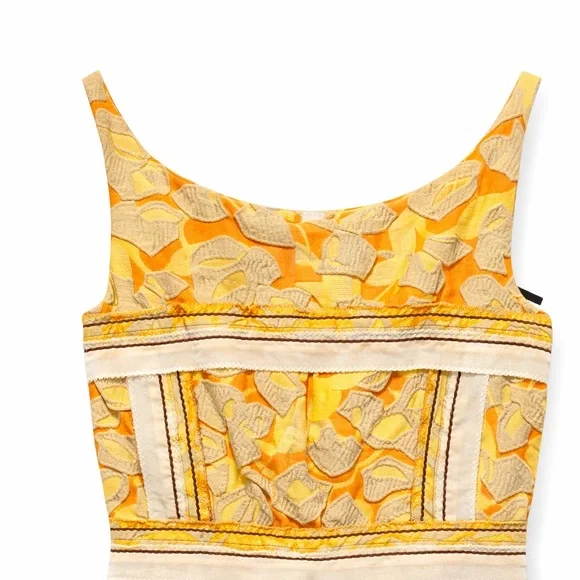 Prada Runway SS2009 Cloqué Astratto Dress Sabbia Arancio IT42 (US6) NWT - Picture 2 of 10